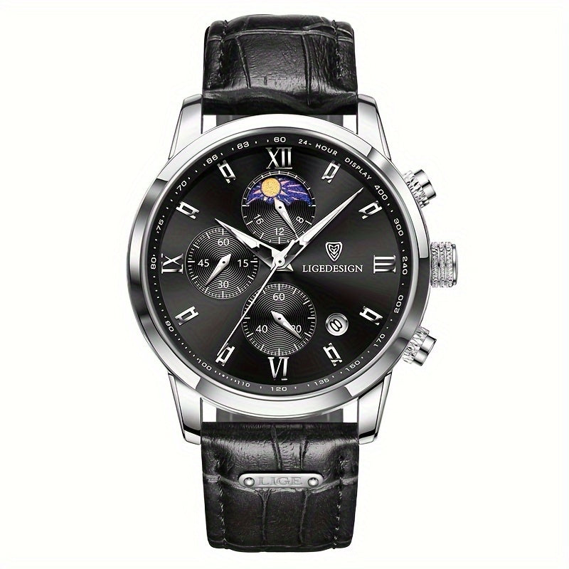 Men's Quartz Watch - Sport Waterproof Chronograph for Luminous Calendar Wristwatch, Casual - product detail view 22