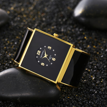 Women's Quartz Watch - Square for Sophisticated Wristwatch, Minimalist Rectangle Dial, Fashion - product detail view 6