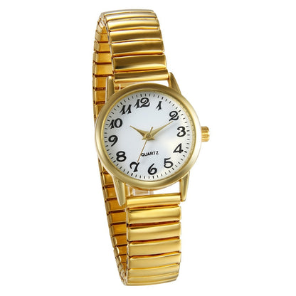 Women's Quartz Watch - Stretch Strap for Girls Elastic Alloy Band Wristwatch Luminous Hands Large - product detail view 7