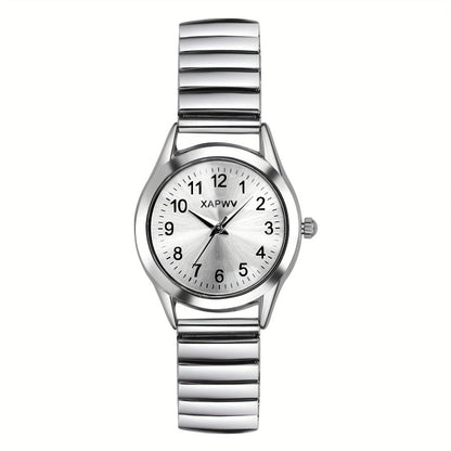 Women's Quartz Watch - Stretch Strap for Girls Elastic Alloy Band Wristwatch Luminous Hands Large - product detail view 18