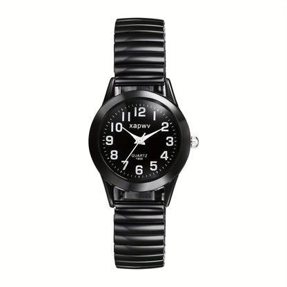 Women's Quartz Watch - Stretch Strap for Girls Elastic Alloy Band Wristwatch Luminous Hands Large - product detail view 23