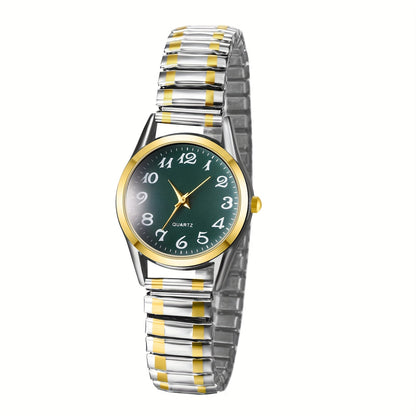 Women's Quartz Watch - Stretch Strap for Girls Elastic Alloy Band Wristwatch Luminous Hands Large - product detail view 28
