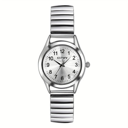 Women's Quartz Watch - Stretch Strap for Girls Elastic Alloy Band Wristwatch Luminous Hands Large - product detail view 29
