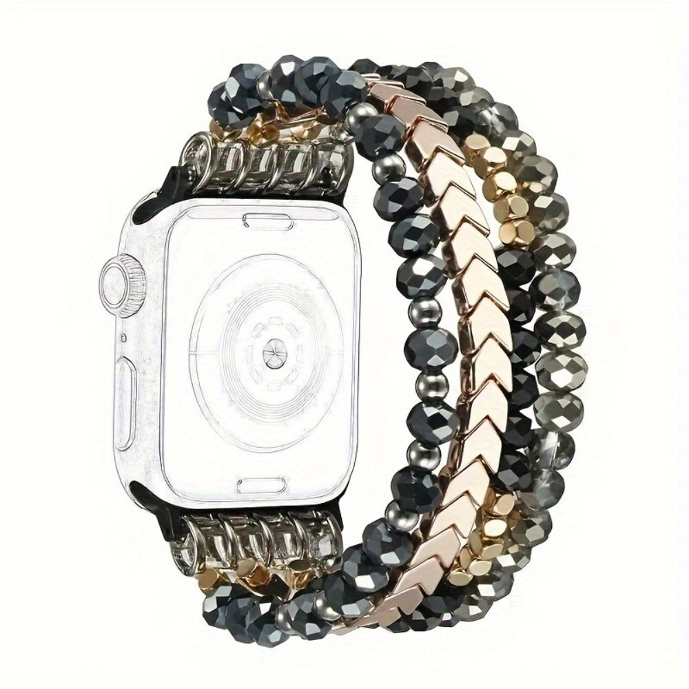 Women's Watch - Apple Band Beaded Elastic Handmade Agate Arrowhead Adjustable Bracelet - product detail view 3