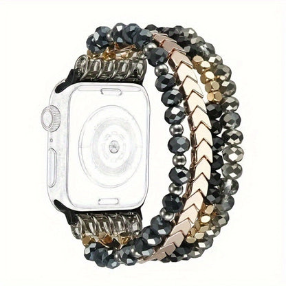 Women's Watch - Apple Band Beaded Elastic Handmade Agate Arrowhead Adjustable Bracelet - product detail view 3