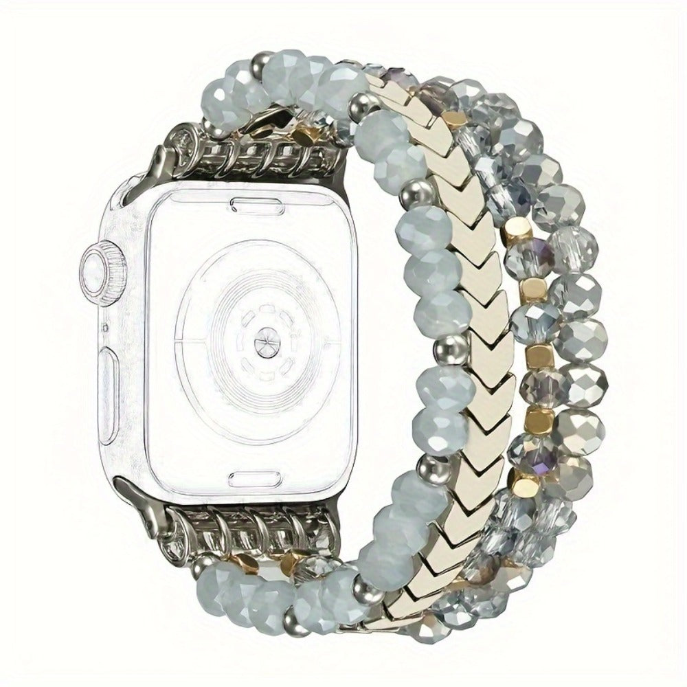 Women's Watch - Apple Band Beaded Elastic Handmade Agate Arrowhead Adjustable Bracelet - product detail view 5
