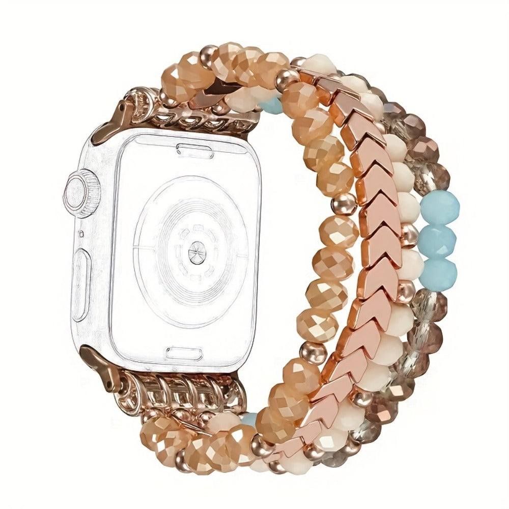 Women's Watch - Apple Band Beaded Elastic Handmade Agate Arrowhead Adjustable Bracelet - product detail view 6