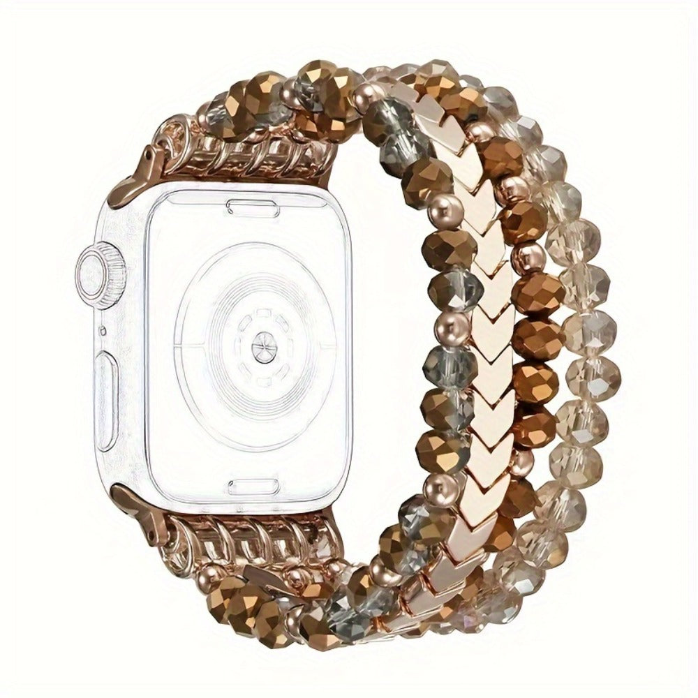 Women's Watch - Apple Band Beaded Elastic Handmade Agate Arrowhead Adjustable Bracelet - product detail view 7