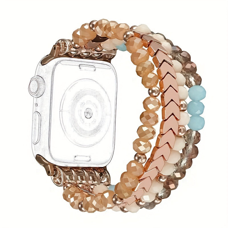 Women's Watch - Apple Band Beaded Elastic Handmade Agate Arrowhead Adjustable Bracelet - product detail view 10