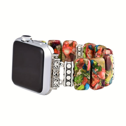 Women's Watch - Apple Band for Boho Beaded Handcrafted Natural Stone Elastic Bracelet - product detail view 5
