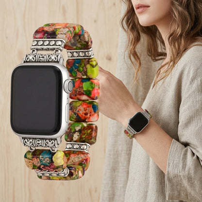 Women's Watch - Apple Band for Boho Beaded Handcrafted Natural Stone Elastic Bracelet - product detail view 6