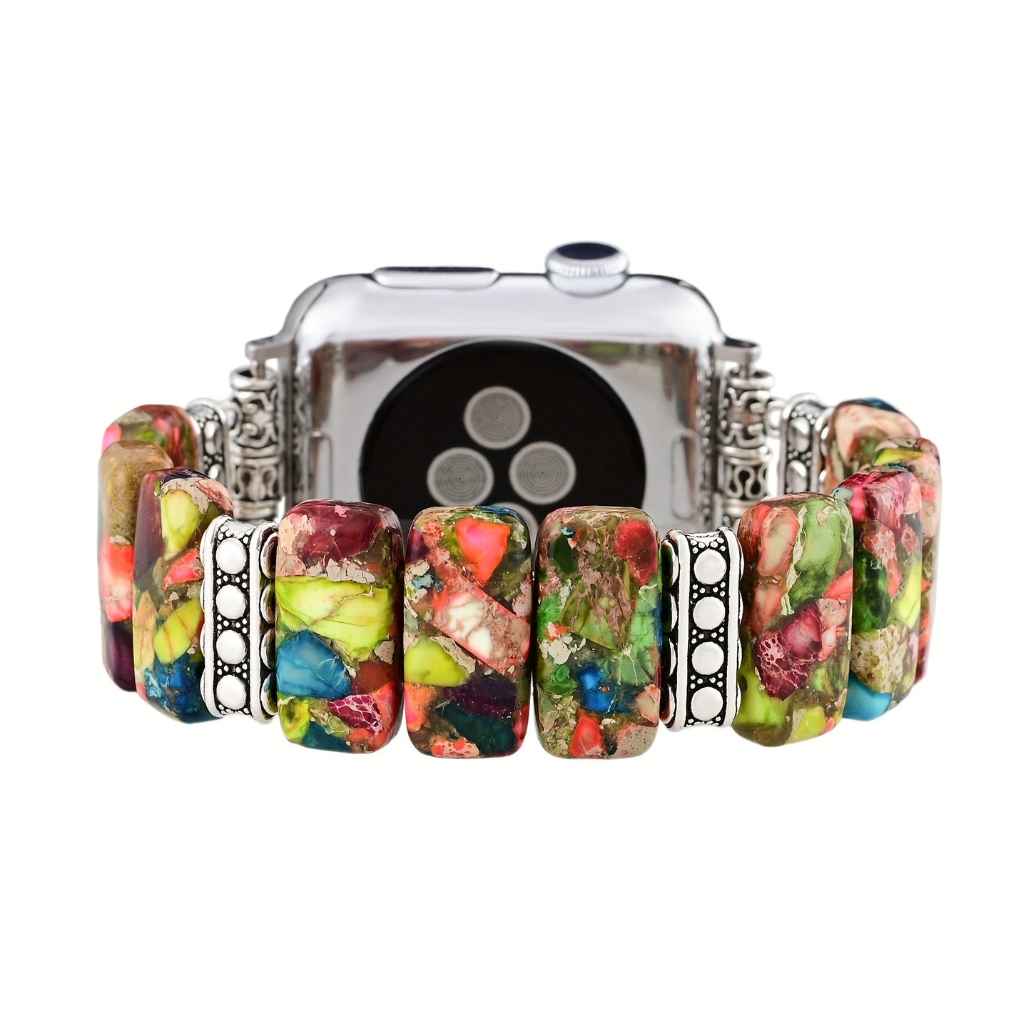 Women's Watch - Apple Band for Boho Beaded Handcrafted Natural Stone Elastic Bracelet - product detail view 8