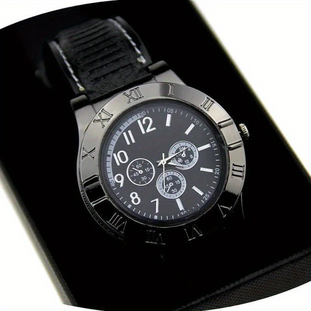 Men's Watch - Lighter for Lingkun Casual Wristwatch with Windproof Smoke Lighter - product detail view 4