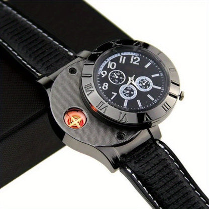 Men's Watch - Lighter for Lingkun Casual Wristwatch with Windproof Smoke Lighter - product detail view 6