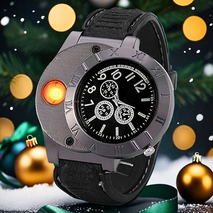 Men's Watch - Lighter for Lingkun Casual Wristwatch with Windproof Smoke Lighter - product detail view 10