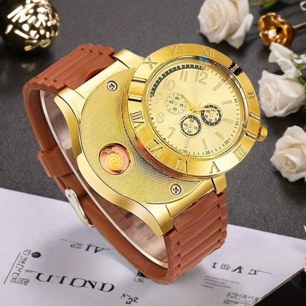 Men's Watch - Lighter for Lingkun Casual Wristwatch with Windproof Smoke Lighter - product detail view 11