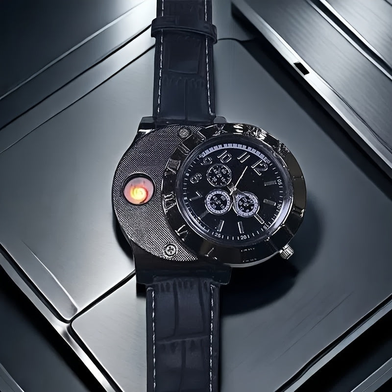 Men's Watch - Lighter for Lingkun Casual Wristwatch with Windproof Smoke Lighter - product detail view 12