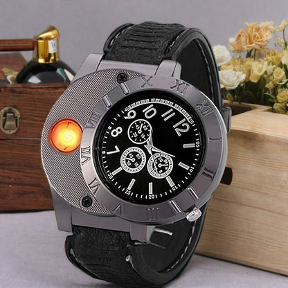 Men's Watch - Lighter for Lingkun Casual Wristwatch with Windproof Smoke Lighter - product detail view 13