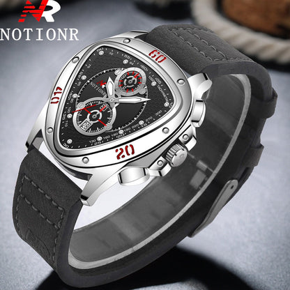 Men's Watch - 's 2-Piece Set Triangle Dial Silicone Strap & Retro Square Dial Faux - product detail view 48