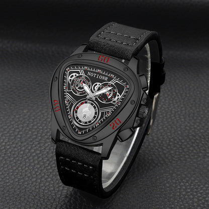 Men's Watch - 's 2-Piece Set Triangle Dial Silicone Strap & Retro Square Dial Faux - product detail view 50