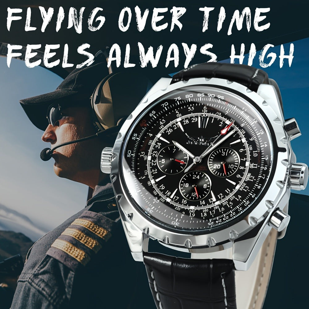 Men's Watch - 's Pilot Automatic Mechanical Multifunctional Sub-Dials, Week & 24H - product detail view 9