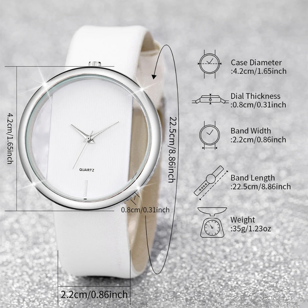 Women's Watch - 's Set 2 Pieces Elegant Fashion Analog Wristwatch Ladies Trendy Casual - product detail view 4