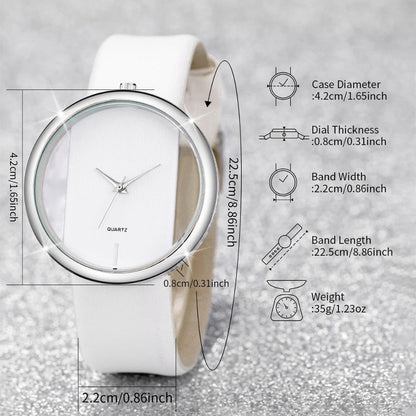 Women's Watch - 's Set 2 Pieces Elegant Fashion Analog Wristwatch Ladies Trendy Casual - product detail view 4