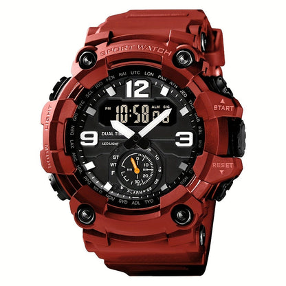 Men's Watch - 's Sports Digital Dual Display TPU Strap Fashion Analog Digital Wristwatch - product detail view 5