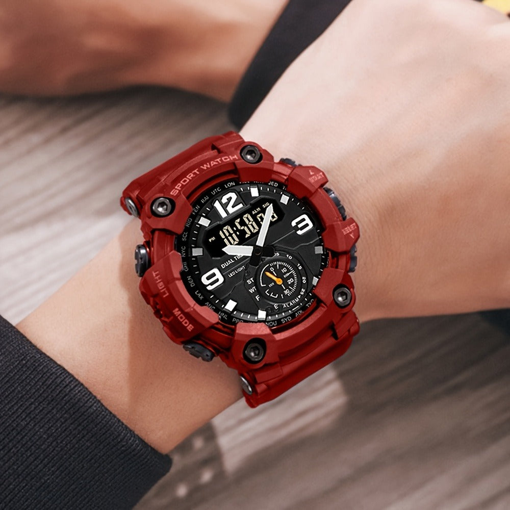 Men's Watch - 's Sports Digital Dual Display TPU Strap Fashion Analog Digital Wristwatch - product detail view 6