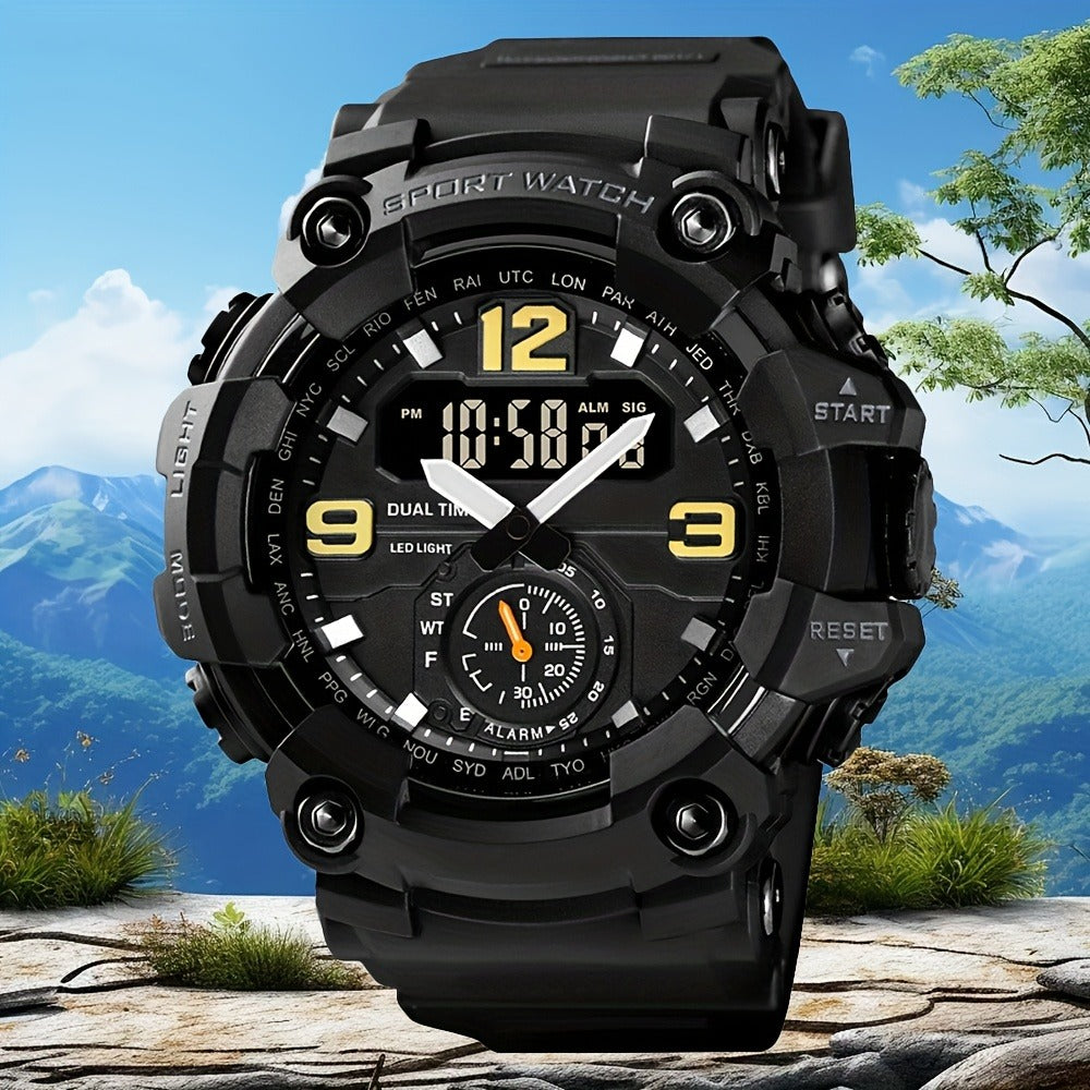 Men's Watch - 's Sports Digital Dual Display TPU Strap Fashion Analog Digital Wristwatch - product detail view 8