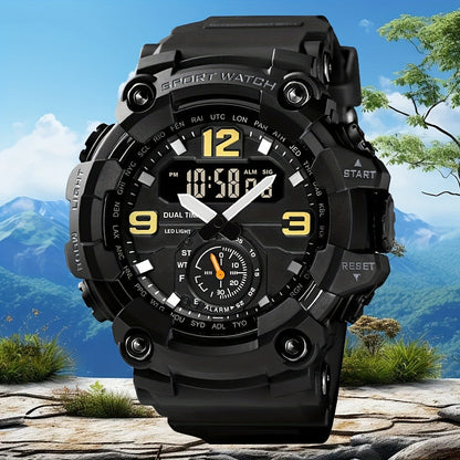 Men's Watch - 's Sports Digital Dual Display TPU Strap Fashion Analog Digital Wristwatch - product detail view 8