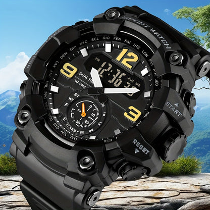 Men's Watch - 's Sports Digital Dual Display TPU Strap Fashion Analog Digital Wristwatch - product detail view 9