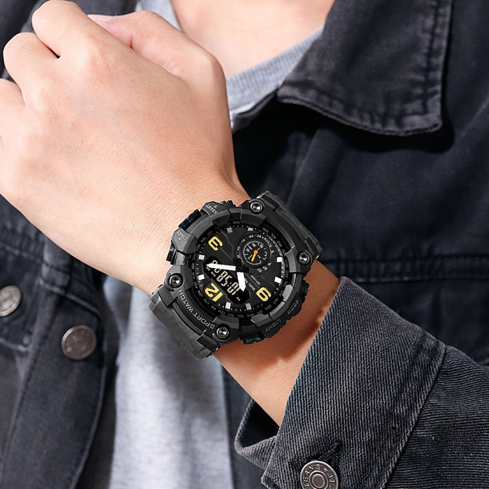 Men's Watch - 's Sports Digital Dual Display TPU Strap Fashion Analog Digital Wristwatch - product detail view 10