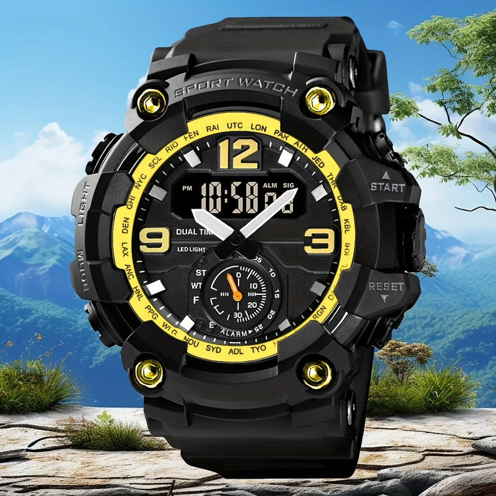 Men's Watch - 's Sports Digital Dual Display TPU Strap Fashion Analog Digital Wristwatch - product detail view 12