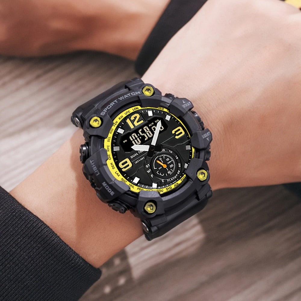 Men's Watch - 's Sports Digital Dual Display TPU Strap Fashion Analog Digital Wristwatch - product detail view 16