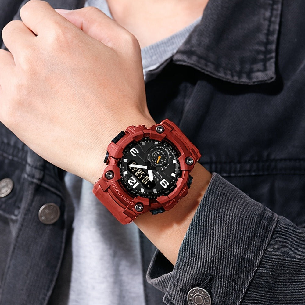 Men's Watch - 's Sports Digital Dual Display TPU Strap Fashion Analog Digital Wristwatch - product detail view 18