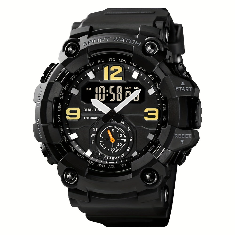 Men's Watch - 's Sports Digital Dual Display TPU Strap Fashion Analog Digital Wristwatch - product detail view 19