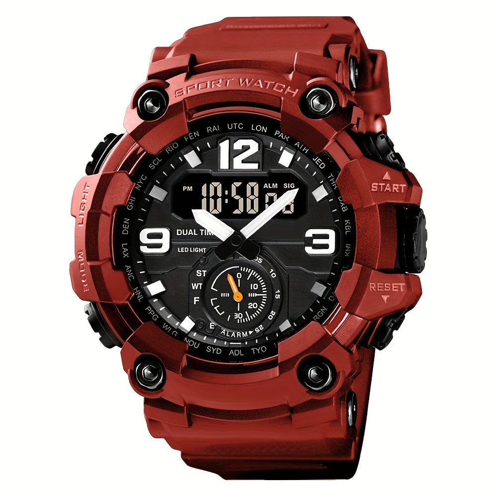 Men's Watch - 's Sports Digital Dual Display TPU Strap Fashion Analog Digital Wristwatch - product detail view 20