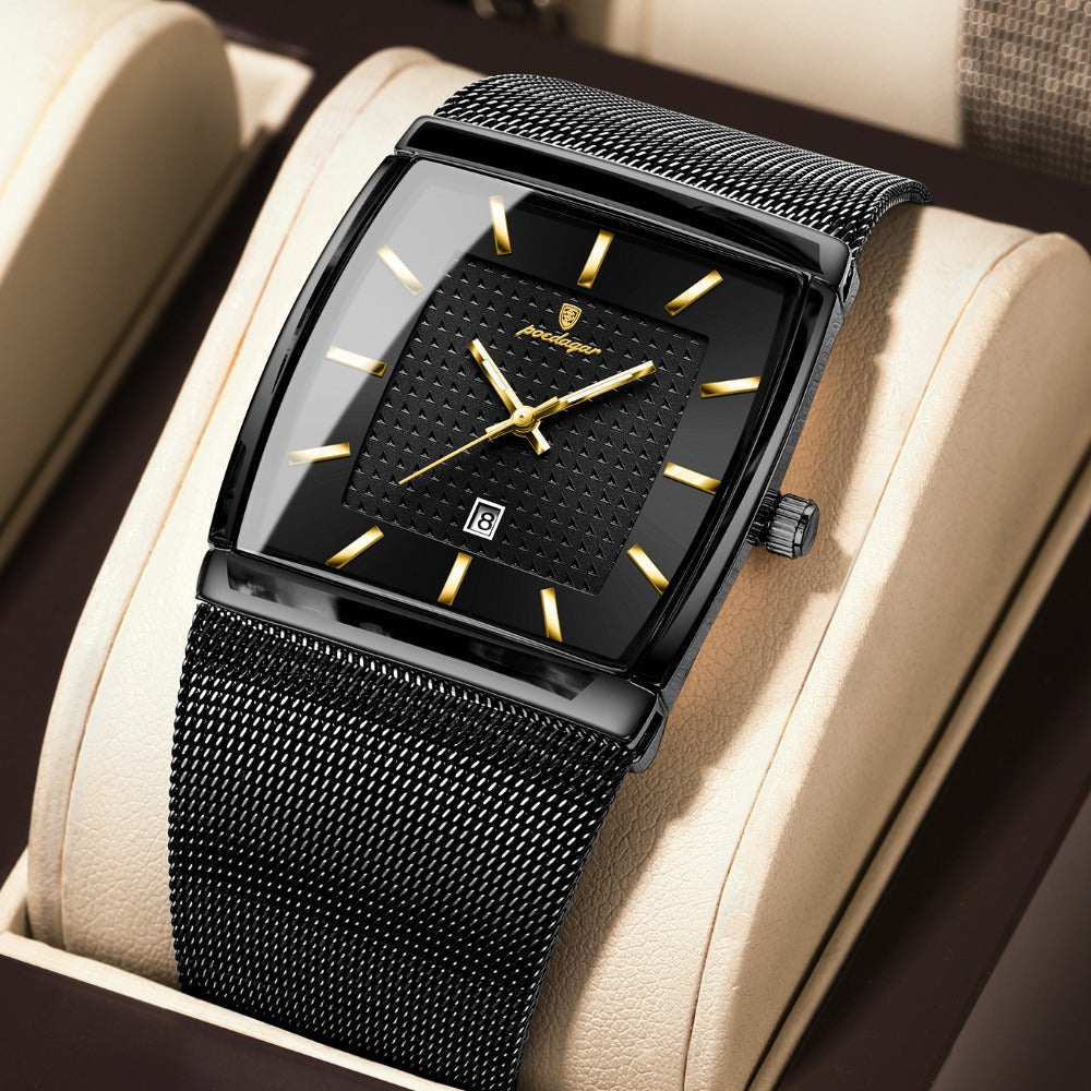 Men's Watch - 's Waterproof Fashion 3ATM Water Resistant, Stainless Steel Mesh Band - product detail view 7
