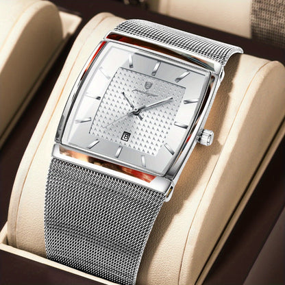 Men's Watch - 's Waterproof Fashion 3ATM Water Resistant, Stainless Steel Mesh Band - product detail view 8