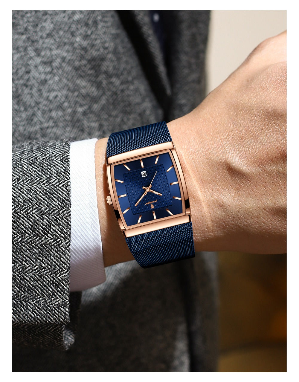 Men's Watch - 's Waterproof Fashion 3ATM Water Resistant, Stainless Steel Mesh Band - product detail view 29