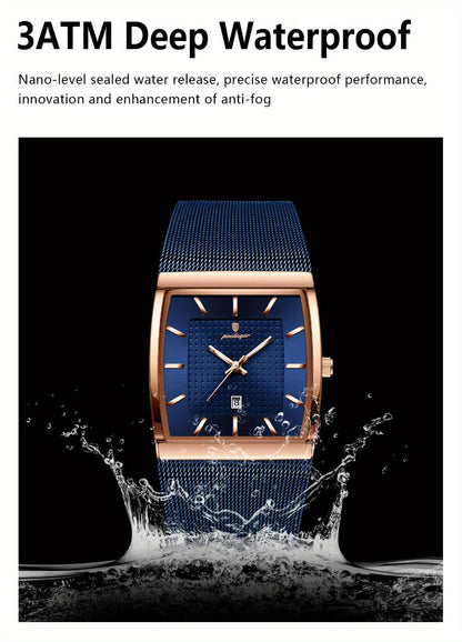 Men's Watch - 's Waterproof Fashion 3ATM Water Resistant, Stainless Steel Mesh Band - product detail view 30