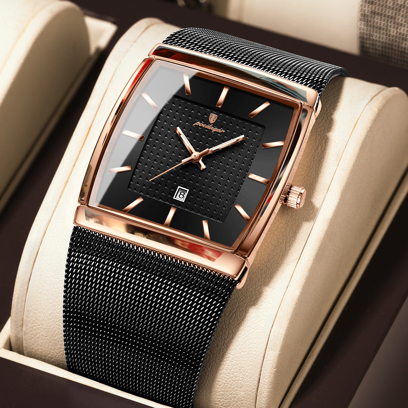 Men's Watch - 's Waterproof Fashion 3ATM Water Resistant, Stainless Steel Mesh Band - product detail view 31