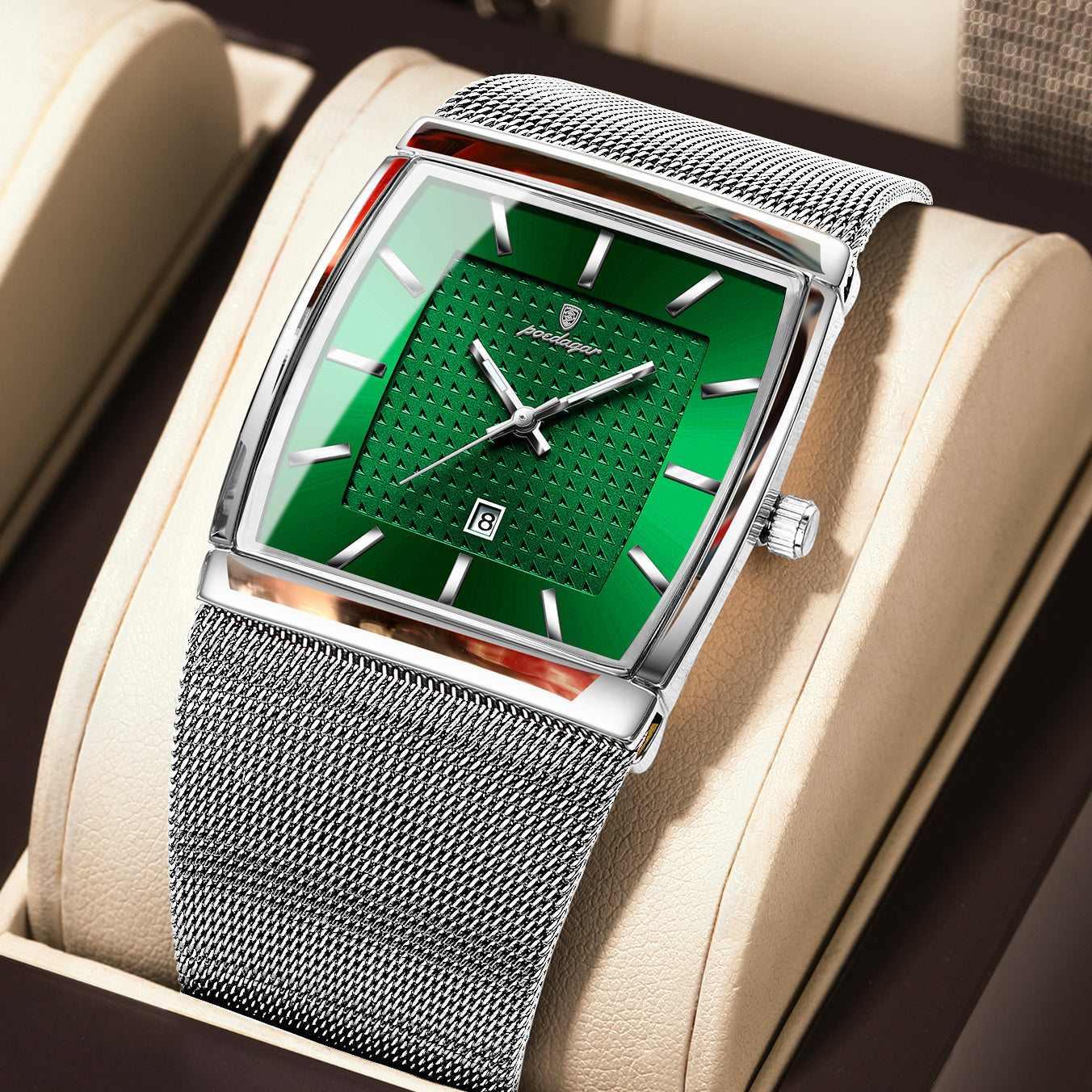 Men's Watch - 's Waterproof Fashion 3ATM Water Resistant, Stainless Steel Mesh Band - product detail view 34