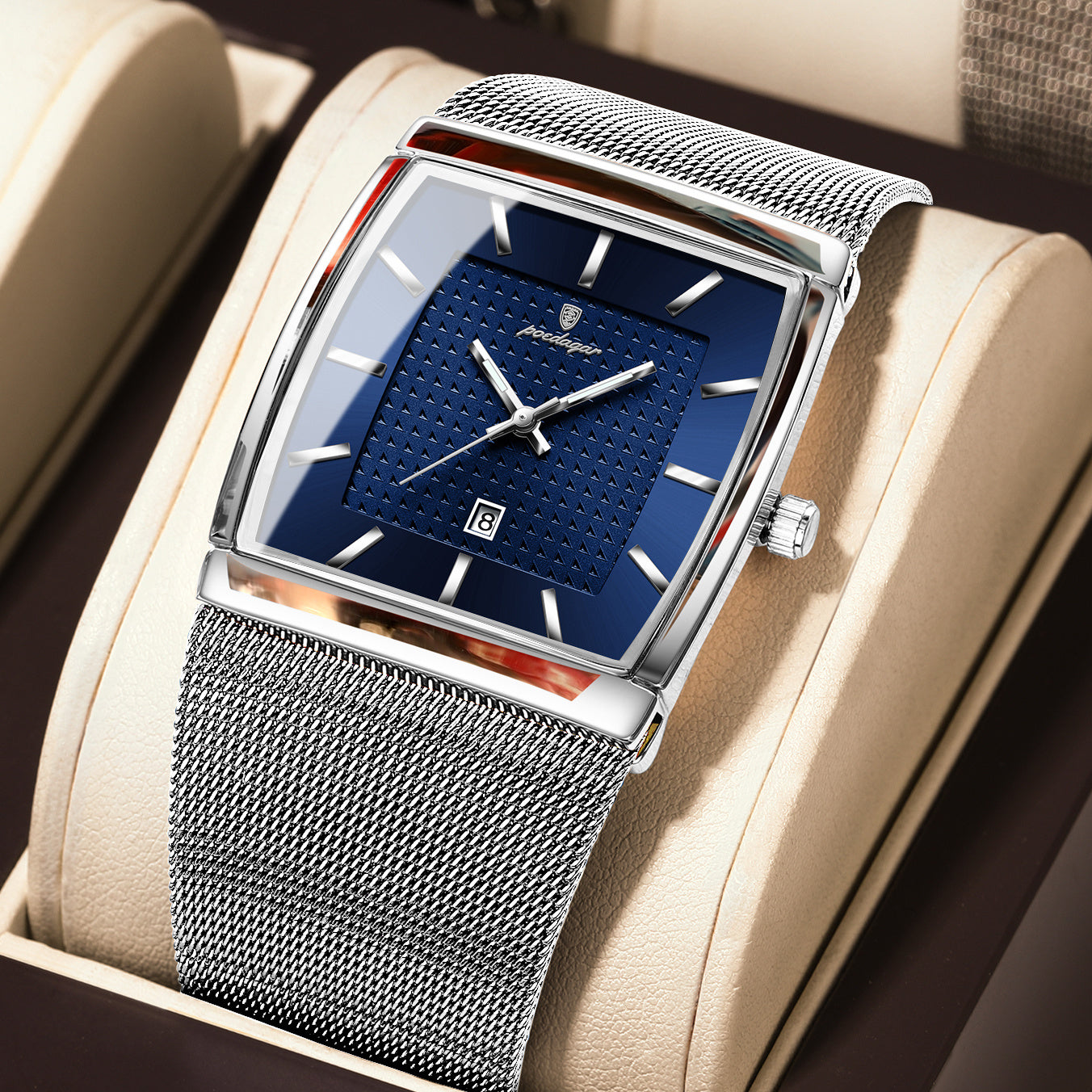 Men's Watch - 's Waterproof Fashion 3ATM Water Resistant, Stainless Steel Mesh Band - product detail view 36