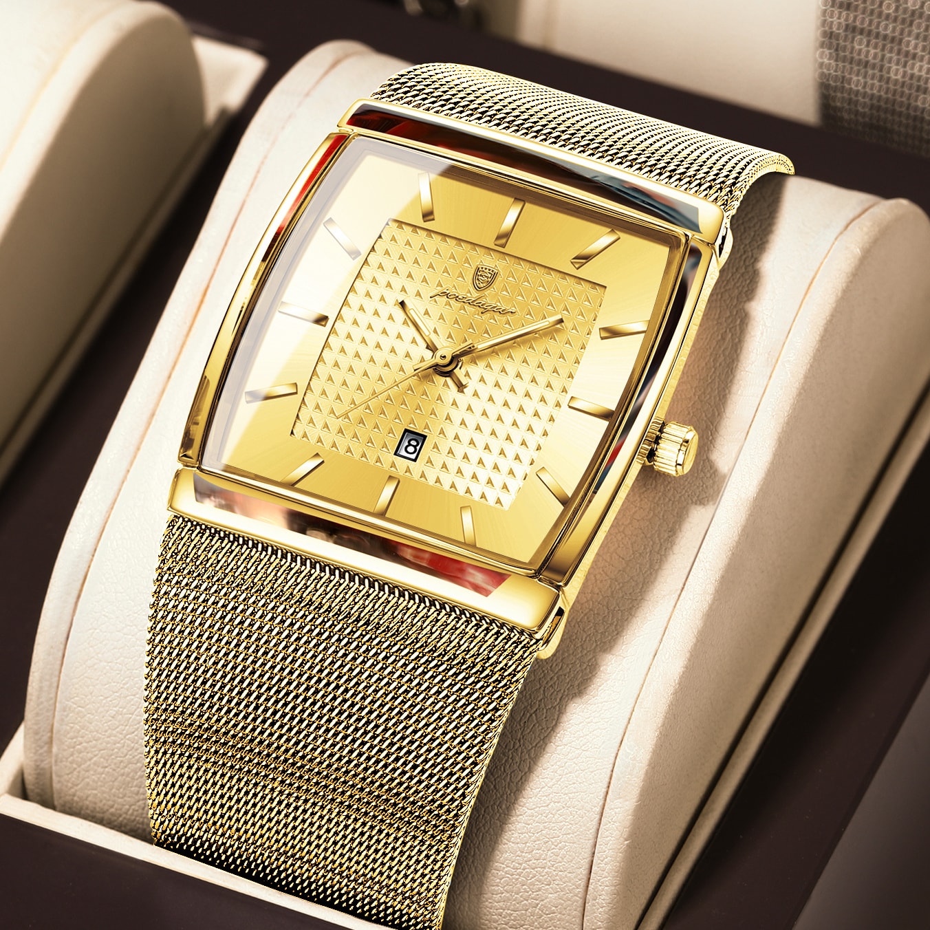 Men's Watch - 's Waterproof Fashion 3ATM Water Resistant, Stainless Steel Mesh Band - product detail view 39