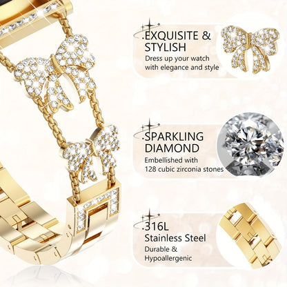 Women's Watch - Samsung Galaxy Band for Rhinestone Bowknot BIIFAKOO Elegant Bracelet - product detail view 6