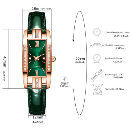 Women's Watch - Set 3pcs Elegant Fashion Wristwatch Ultra-Thin Strap Three Colors Stylish - product detail view 5
