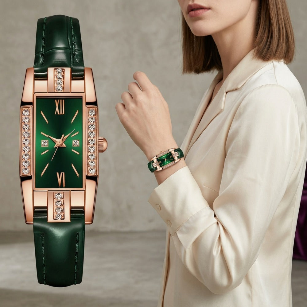 Women's Watch - Set 3pcs Elegant Fashion Wristwatch Ultra-Thin Strap Three Colors Stylish - product detail view 7