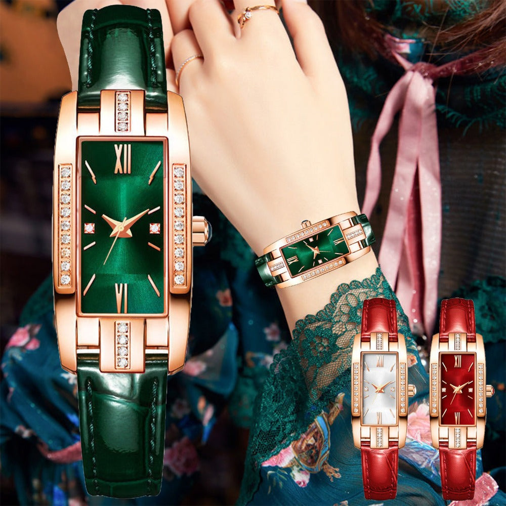 Women's Watch - Set 3pcs Elegant Fashion Wristwatch Ultra-Thin Strap Three Colors Stylish - product detail view 8